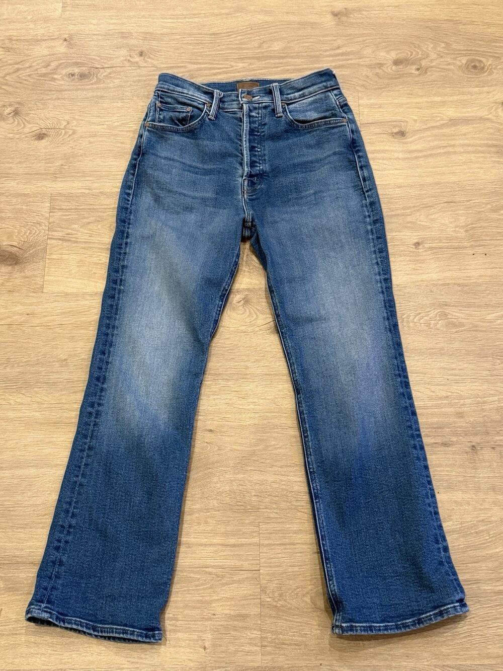 Women's Size 25 MOTHER The Tripper Ankle Jeans In Work Hard Play Hard Wash